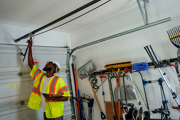 Professional Garage Door Maintenance technician working in Rancho Viejo, TX